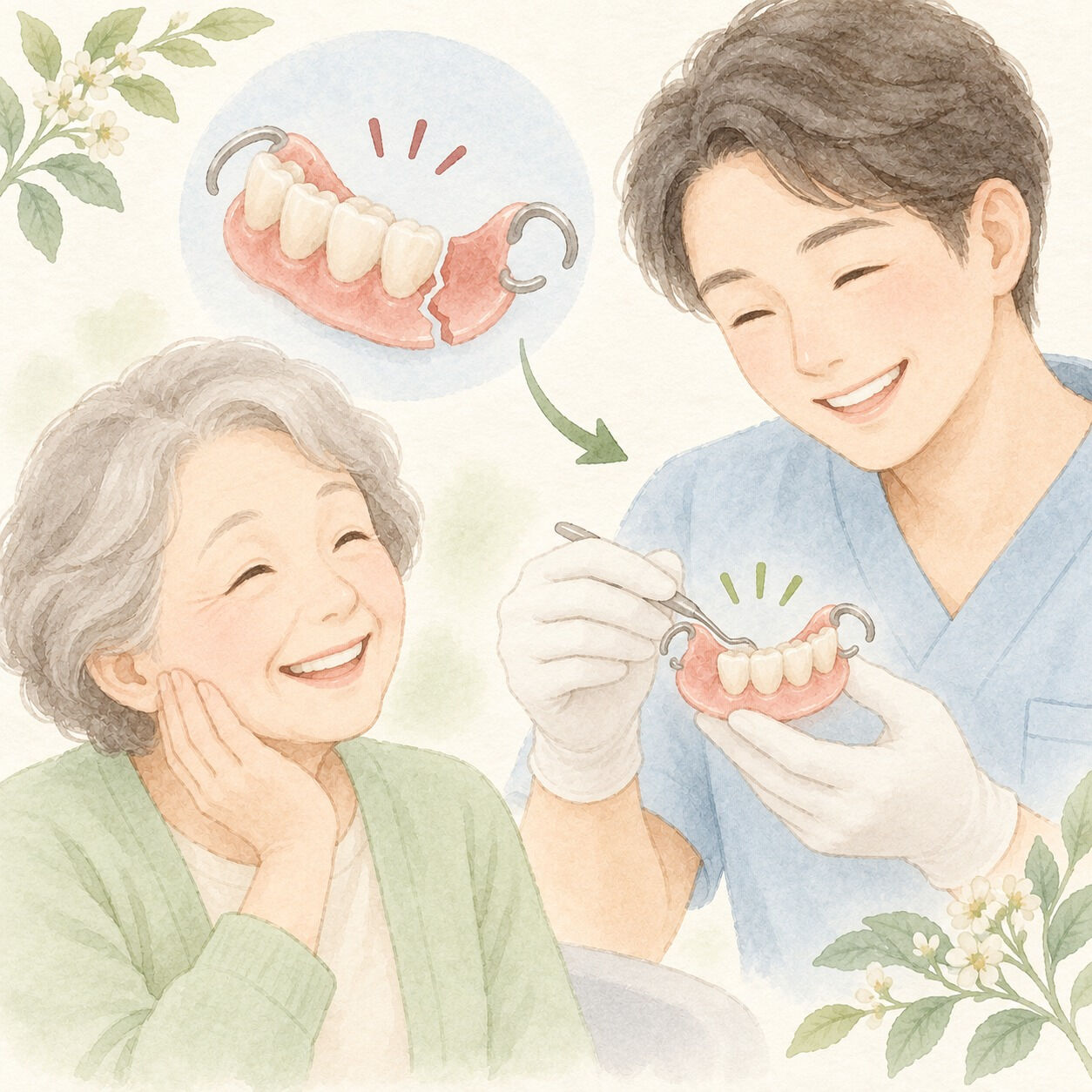 🦷 入れ歯が合わない・割れた… 
