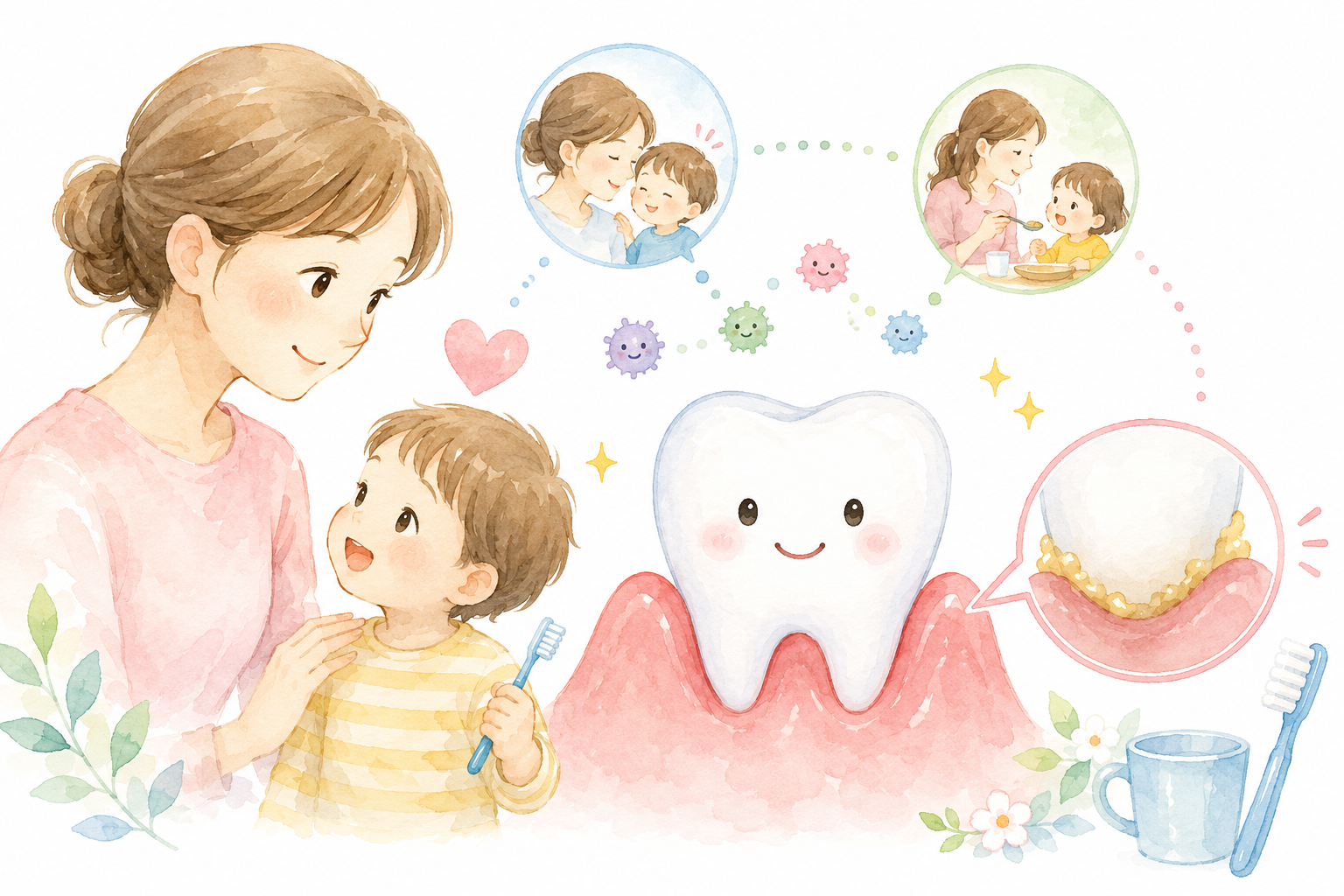 母親が歯周病だと子どもにうつる？親子で知っておきたいお口のケア